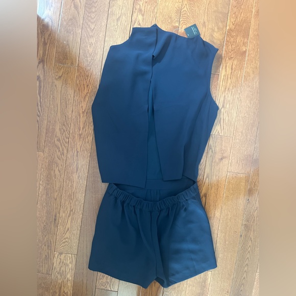 New (tags on) navy Club Monaco romper - size 0. - Picture 2 of 3